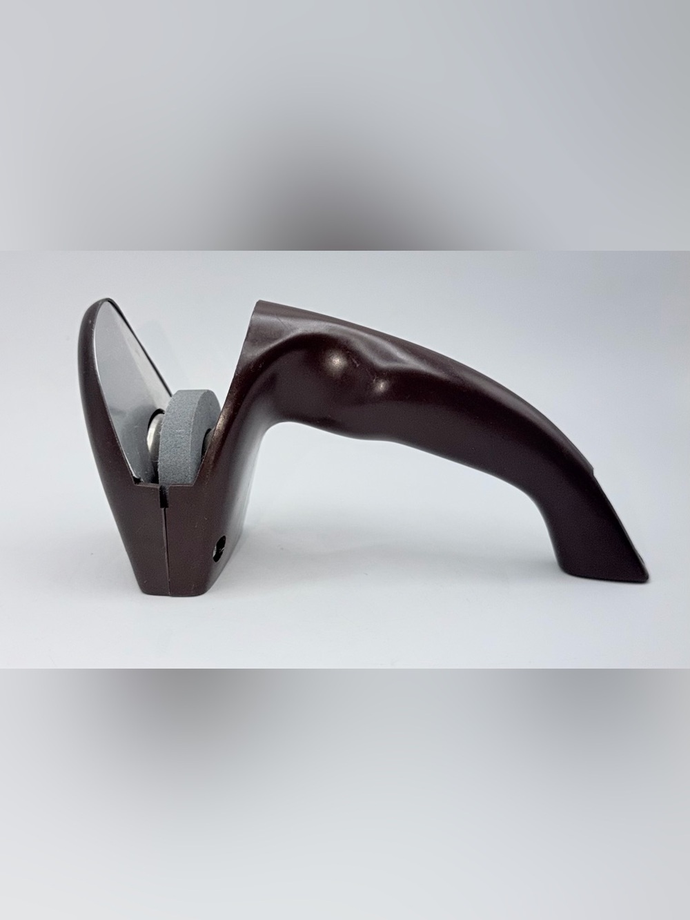 Vtg Cutco Hand Held Knife Sharpener Honing Stone Brown Pull Through Profess NEW